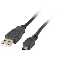 Lanberg Câble USB - - CA-USBK-10CC-0018-BK - 1,8 m - USB 2.0 - 480 Mb/s