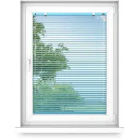 Fart Produkt time4blinds – Store Occultant sans Percage – Store Enrouleur – Adhésive, Cassette Aluminium – Bleu Azur, Gauche, 1400x1900