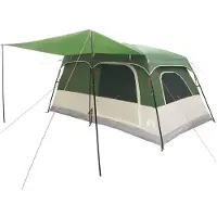 vidaXL Tente familiale verte 420 x 305 x 200 cm en polyester et acier