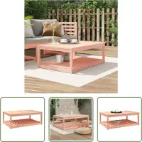 The Living Store Table de jardin 121x82,5x45 cm bois massif douglas
