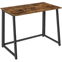Leobert Bureau Informatique - - Brun Rustique/Pieds Noirs