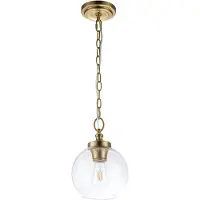 Elstead Lighting Lampe suspendue en verre Tabby et laiton oxydé 1xE27 60W Feiss