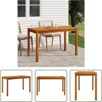 The Living Store Table de jardin 110x55x67 cm bois massif acacia