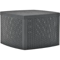vidaXL Table d'appoint anthracite 54×54×36,5 cm plastique
