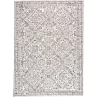 FRAAI Tapis d'extérieur - Summer Oriental Gris Clair | 240x330 cm | Rectangulaire | Tissage plat