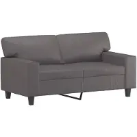 vidaXL Canapé 2 places Gris 120 cm Similicuir