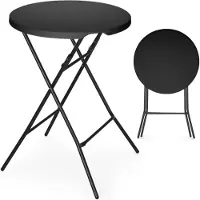 AmerBox Table haute de style bar, , noire, Ø800 x (H)1100 mm