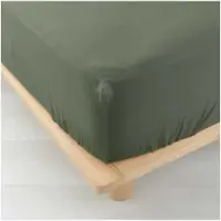 Douceur d'intérieur Drap Housse Double Gaze De Coton Blanc 160x200cm