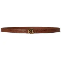 Ralph Lauren pour femme. 412P15764002 Ceinture en cuir avec boucle LRL marron clair (S), Casuel