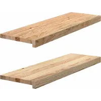 vidaXL Marches d'escalier 2 pcs non traité 80x30x2cm bois chêne massif