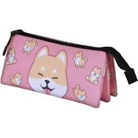 KARACTERMANIA Oh My Pop Trousse à crayons triple Shiba rose