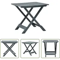 The Living Store Table de jardin pliante Vert 79 x 72 x 70 cm Plastique