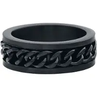 EtNox hard and heavy Bague de - Maille D'Acier - pour Unisexe - noir - Taille 4XL