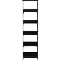 vidaXL Étagère Chêne noir 50 x 33 x 188,5 cm Bois d'ingénierie