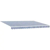 vidaXL Store électrique rétractable bleu et blanc 4 x 3 m