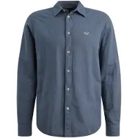 PME Legend Chemise 'Shirt in cotton/linen with garment-dye wash' bleu foncé