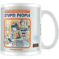 Steven Rhodes Mug Merchandising Fun de - Let's Find A Cure For Stupid People - pour Indifférent - blanc - Taille Standard