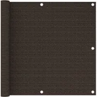 vidaXL Écran de balcon Marron 90x400 cm PEHD