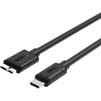 UNITEK Y-C475BK, 1 mètre, USB-C, Micro-USB B, USB 3.2 Gen 1 (3.1 Gen 1), 5 Gbit/s, Noir