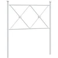 vidaXL Tête de lit de rechange en métal blanc 80 cm
