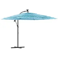 vidaXL Parasol avec mât en acier bleu 269x269x235 cm