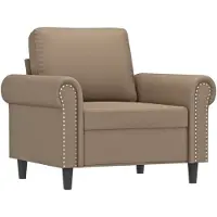vidaXL Fauteuil Cappuccino-Brown 60 cm similicuir