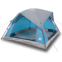 vidaXL Tente de camping 4 personnes bleue étanche à l'eau