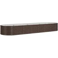 vidaXL Lit surélevé de jardin Acier galvanisé marron