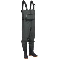vidaXL Cuissardes avec bottes et ceinture vert foncé taille 39