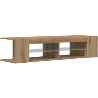 vidaXL Armoire TV avec lampes LED Chêne Artisan 135x39x30 cm