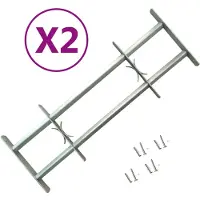 vidaXL Grille de fenêtre Réglable pour fenêtres 2 pcs. 700-1050 mm