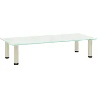 vidaXL Table TV Mat 80x35x17 cm verre trempé