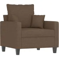 vidaXL Fauteuil Marron 60 cm Tissu