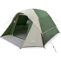 vidaXL Tente de camping 4 personnes Vert Étanche