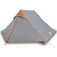 vidaXL Tente de camping 2 personnes Gris Etanche