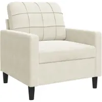 vidaXL Sessel Creme 60 cm Samt