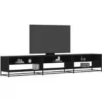 vidaXL Armoire TV noire 270x40x46 cm Bois composite