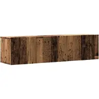 vidaXL Armoire TV murale imitation vieux bois 120x30x30 cm Matériau dérivé du bois