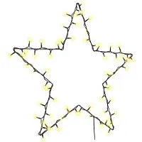 vidaXL Éclairage de Noël Étoile-Silhouette 80 LED blanc chaud