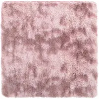 vidaXL Tapis Shaggy à poils longs NAVARRA rose poudré 200x200 cm