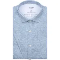 Olymp Chemise Level 5 24/Seven Herringbone Bleu