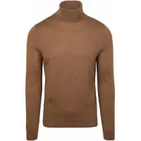 Suitable Pull Col Roulé Merino Camel Marron taille S