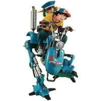 Megahouse Dragonball Z Desktop Real McCoy EX PVC Diorama Son Goku & Son Gohan & Robot avec deux jambes 20 cm