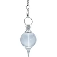 Phoenix Pendule Cristal De Roche Sphérique En Métal --ensemble De 2 Pièces - 12 G; 3,5x1,5 cm