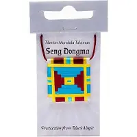 Bahadra Pendentif Talisman Mandala Seng Dongma --ensemble de 2 pièces - 2,5x2,5 cm