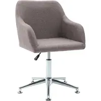 vidaXL Chaise pivotante de salle à manger Taupe Tissu
