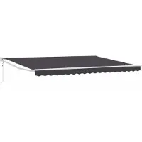vidaXL , store enroulable anthracite, 4 x 2 mètres, polyester et métal
