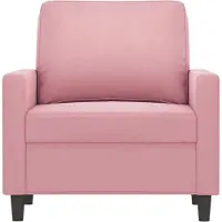 vidaXL fauteuil rose 60 cm velours