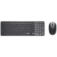 Dell CLSO.KM746-BLK-FR KM746 - Pack Clavier + Souris sans fil Noir français (AZERTY) Rechargeable (FR, Sans fil), Clavier, Gris