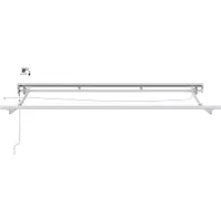 vidaXL Cadre de store électrique avec LED, blanc, 3 x 2 m, aluminium